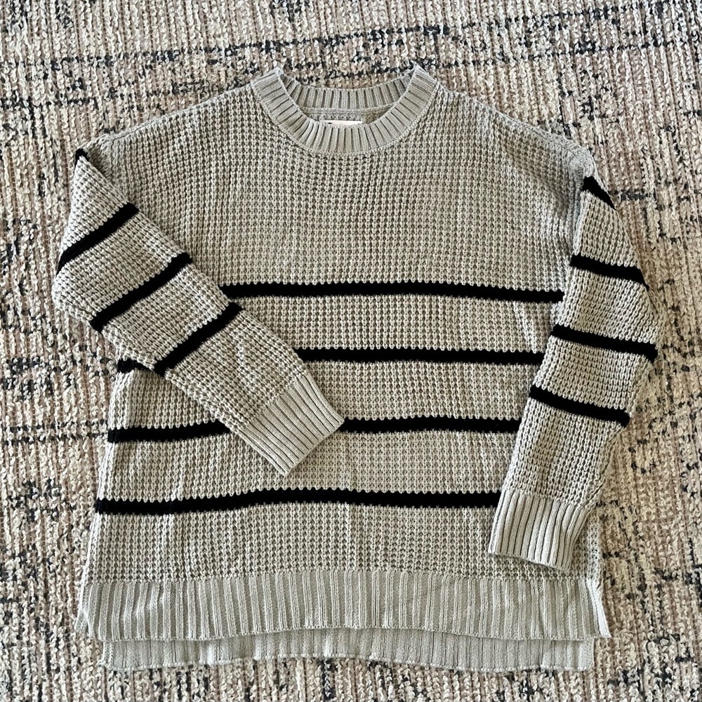 SO (Kohls) Beige/Black striped sweater